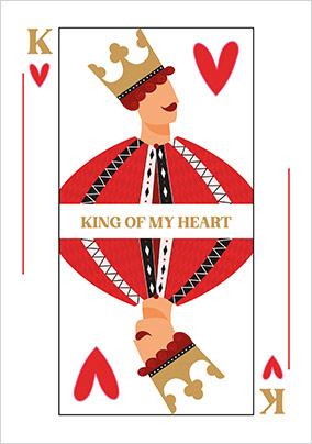 King of My Heart Valentine's Day Card