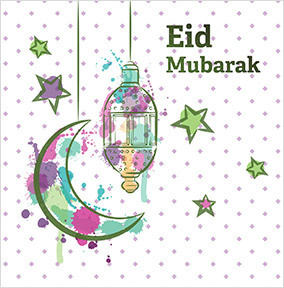 Eid Mubarak Lantern Card