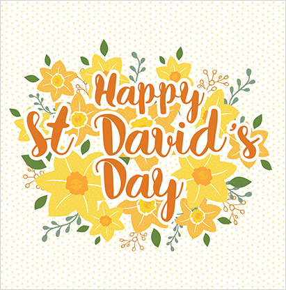 Daffodil Bunch St David's Day Card