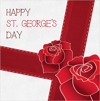 St George's Day Roses Card
