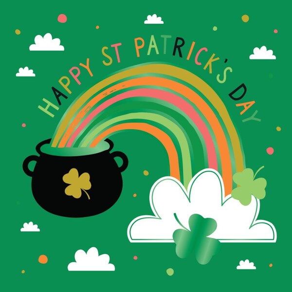 Rainbow Pot St Patrick's Day Card