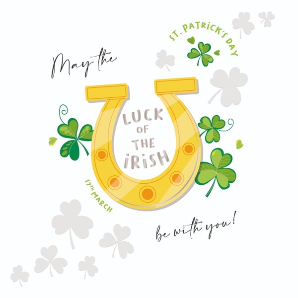 Horseshoe St Patrick's Day Card