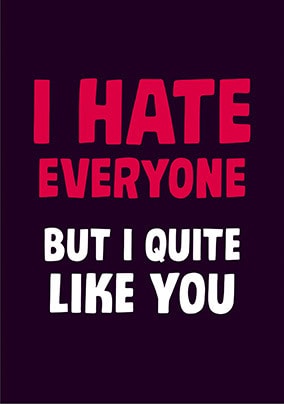 Hate Everyone Card