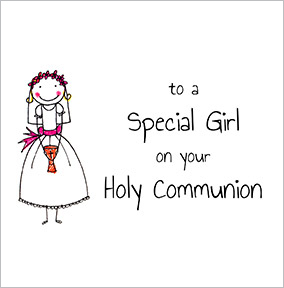 Holy Communion Special Girl Card