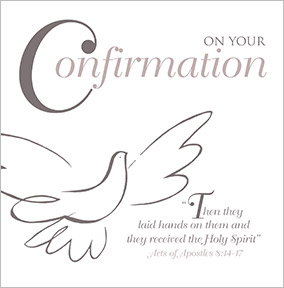On your Confirmation Dove Card
