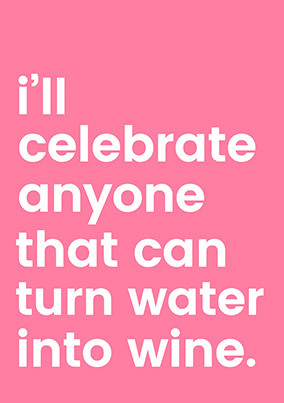 Turn Water to Wine Easter Card