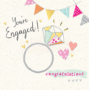 You're Engaged Big Ring Card