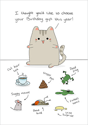 Choose Your Gift Birthday Card