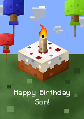 Cake Son Birthday Card