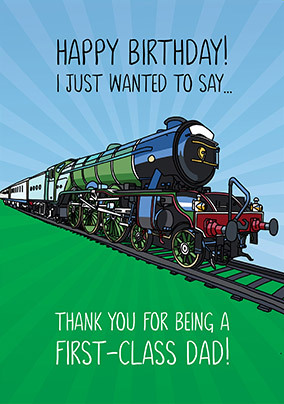 Dad Train Birthday Card