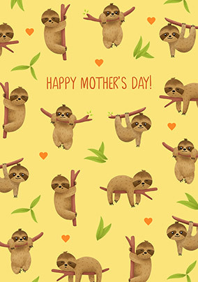 Sloths Mother's Day Card