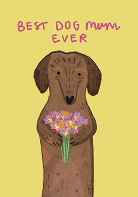 Standing Dog Mothers Day Card