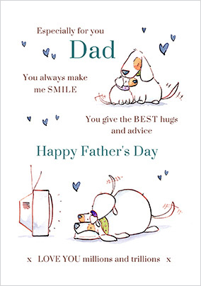 Especially for Dad you always Make me Smile Father's Day Card