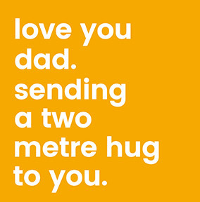 A Two Metre Hug Card