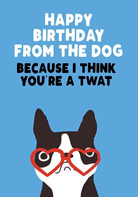 Happy Birthday from the Dog Card