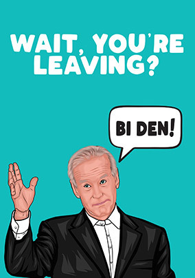 Bi den Leaving Good Luck Card