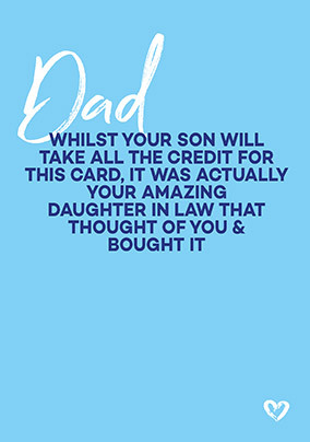 Amazing Daughter-in-Law...and Son Card