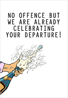 Celebrating Your Departure Leaving Card