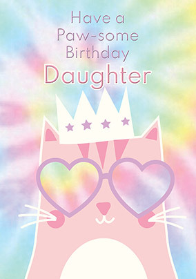 Pawsome Daughter Birthday Card