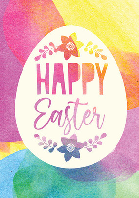Happy Easter Big Bright Egg Card