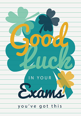 Good Luck Shamrock Card