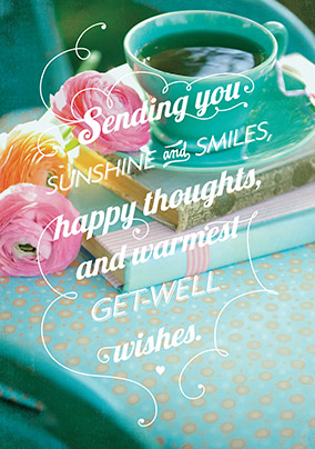 Sunshine an Smiles Get Well Soon Card