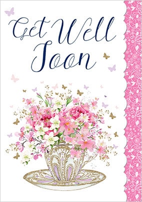 Get Well Soon Teacup Card