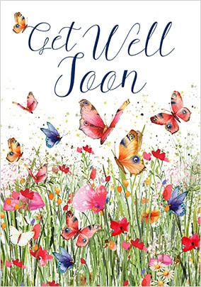 Get Well Soon Butterflies Card