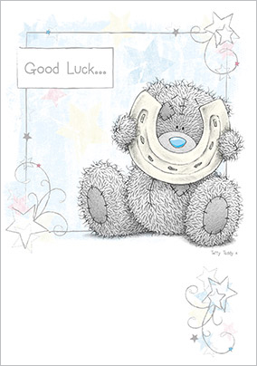 Me to You Tatty Teddy and Horse Shoe Good Luck Card