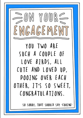 On Your Engagement Love Birds Card