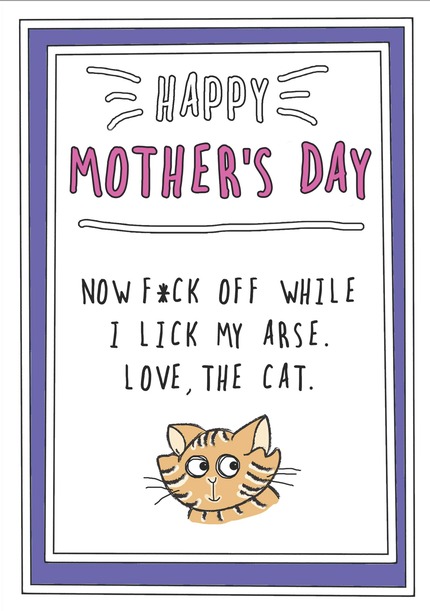 Love From The Cat Mother's Day Card