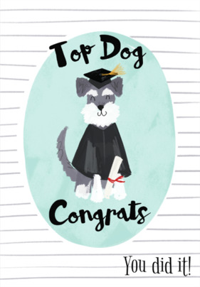 Top Dog Graduation Card
