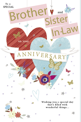 Brother & Sister in Law Anniversary Card