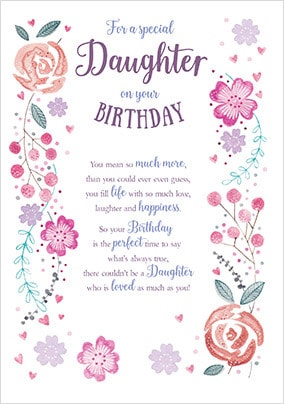 Special Daughter Birthday Card