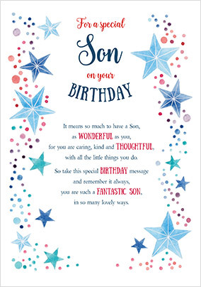 Special Son Birthday Card1