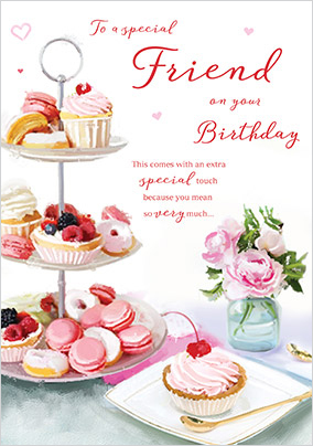 Special Friend Afternoon Tea Birthday Card