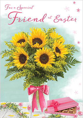 Special Friend Sunflower Easter Card