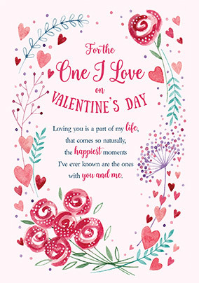 One I Love Valentine's Card