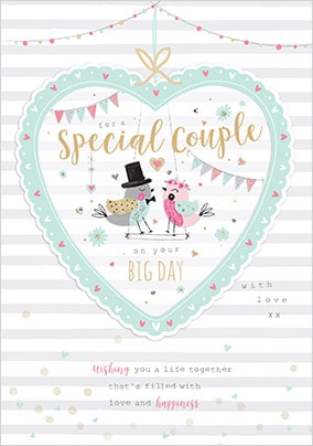 Special Couple Wedding Day Card 1