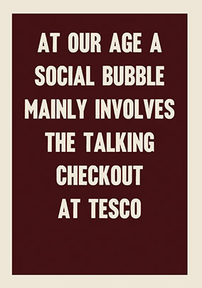 Social Bubble Birthday Card