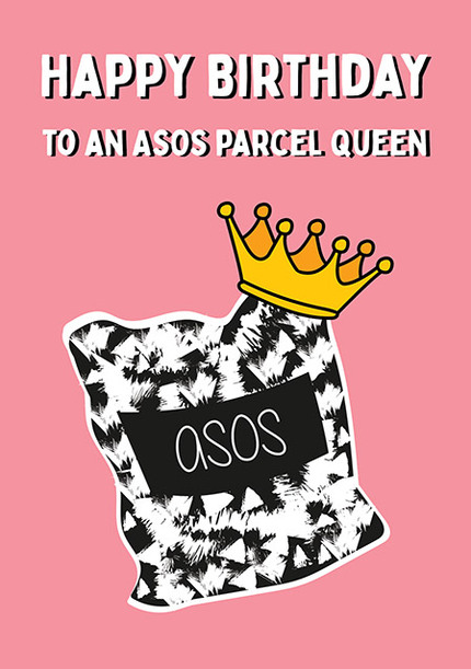 Parcel Queen Birthday Card