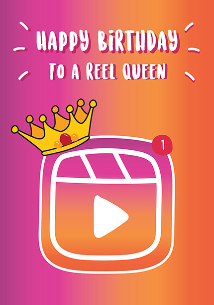 Reel Queen Birthday Card