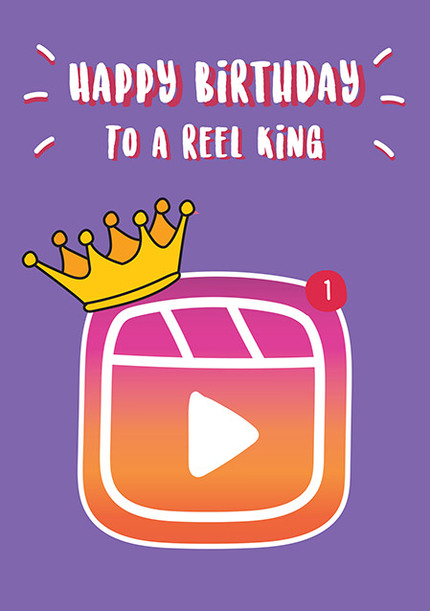 Reel King Birthday Card