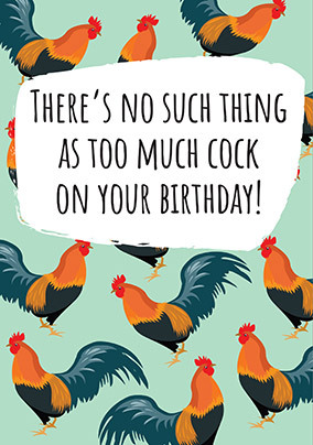 Roosters Birthday Card