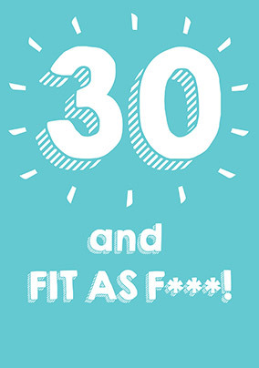 30th Birthday Fit Card