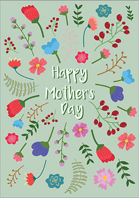 Happy Mother's Day Flowers Card