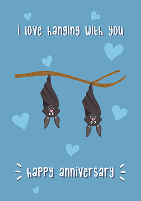 Love Hanging With You Anniversary Card