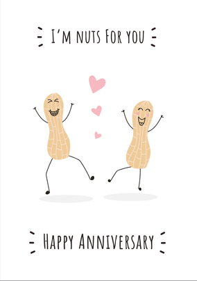 Nuts For You Anniversary Card