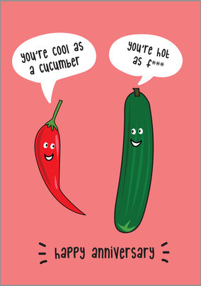 Cool as a Cucumber Anniversary Card