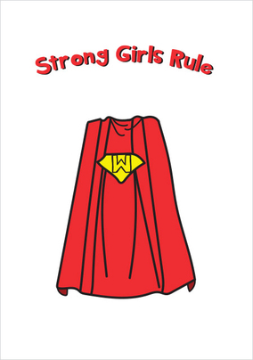 Strong Girls Rule Empowering Card